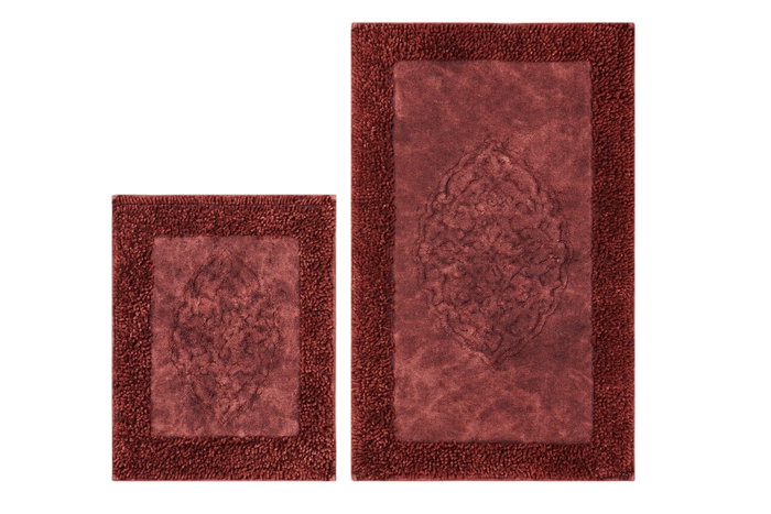 Mijölnir Juego de alfombrillas de baño de algodón 100% Rojo clarete Mijölnir Juego de alfombrillas de baño de algodón 100% Rojo clarete